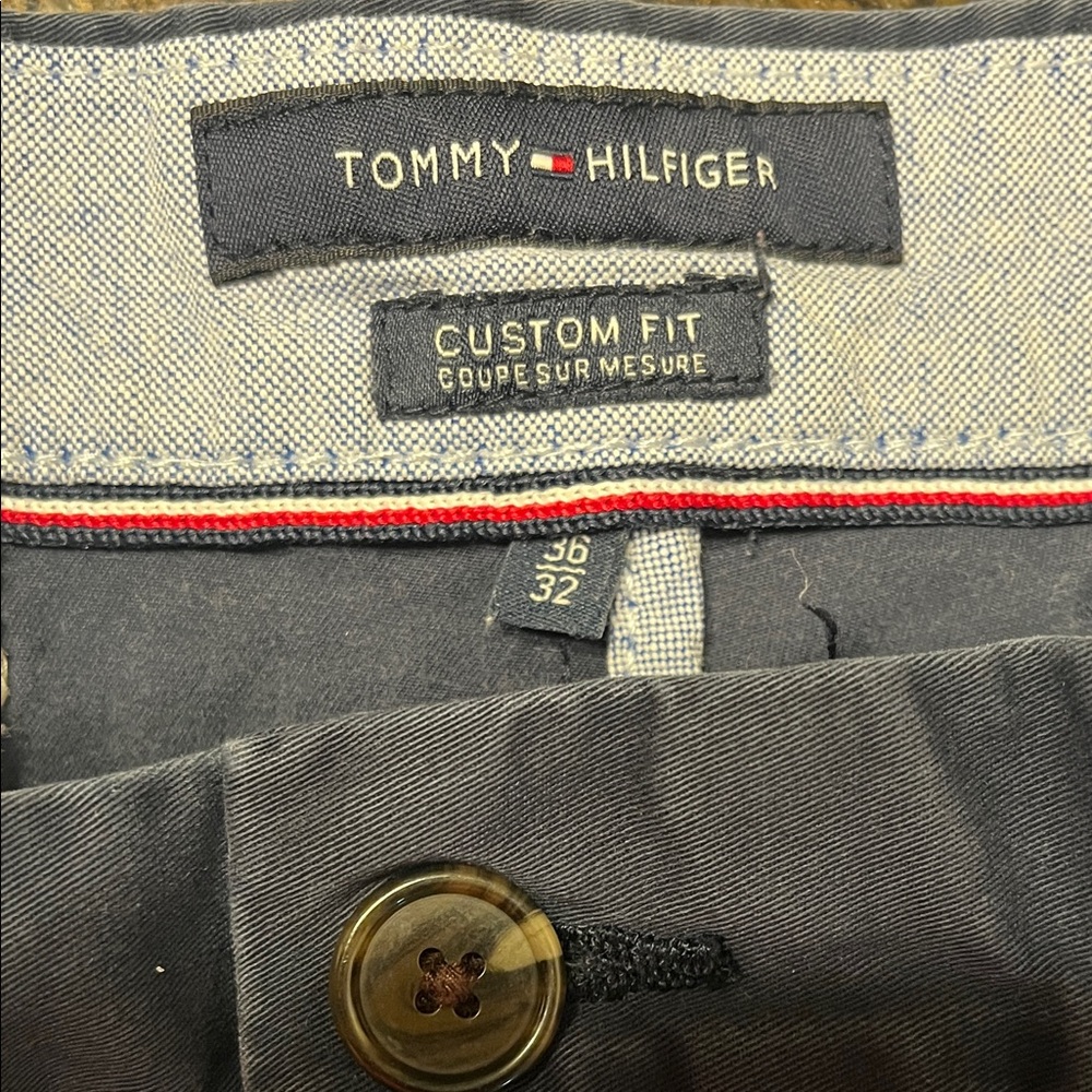 Tommy Hilfiger Navy Custom Fit Trousers